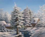 Картина маслом Сударыня Зима