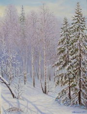 картина Зимний лес