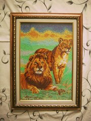 продам картину пара львов